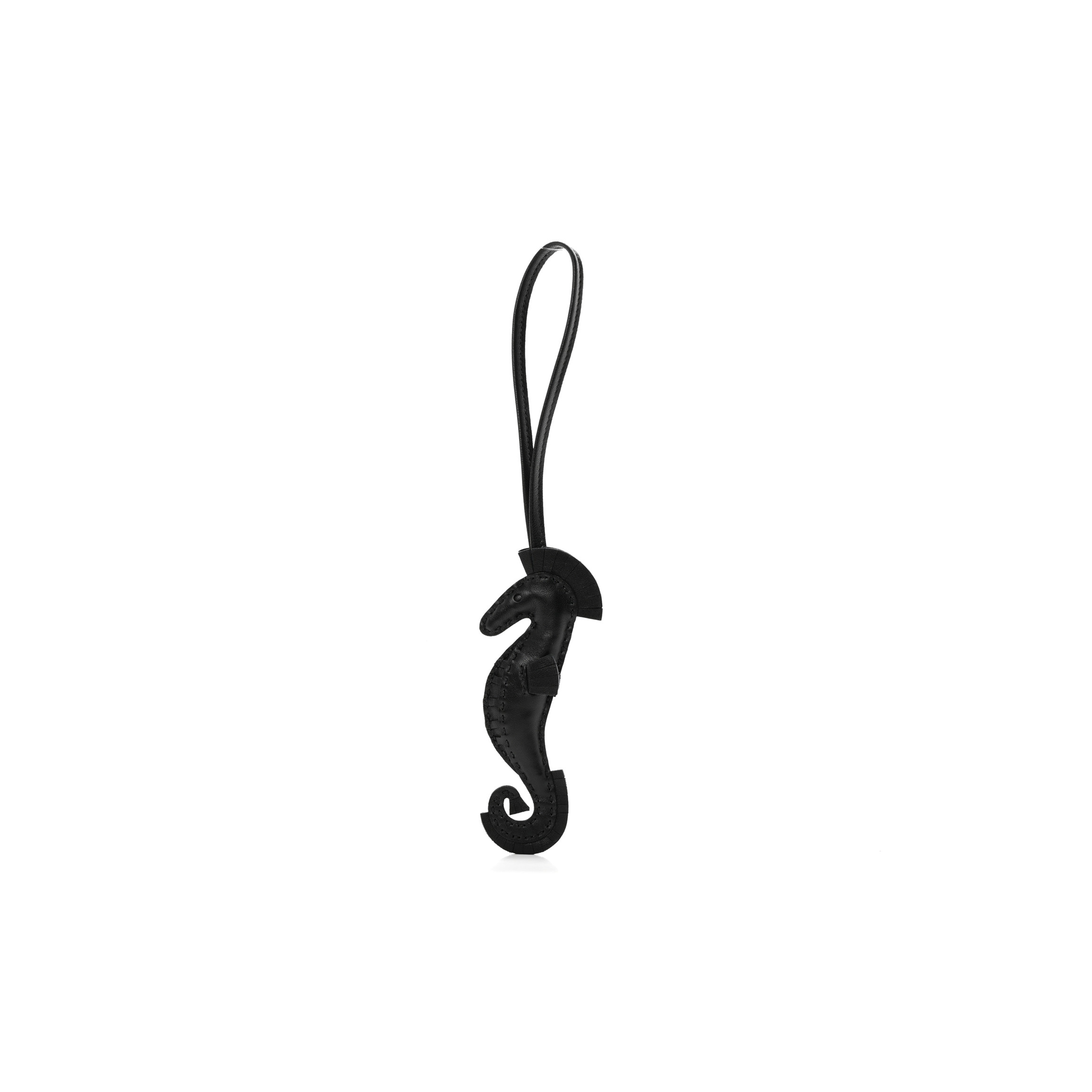 H**mes milo lambskin hippo bag charm so black 1419913 (26*5cm)